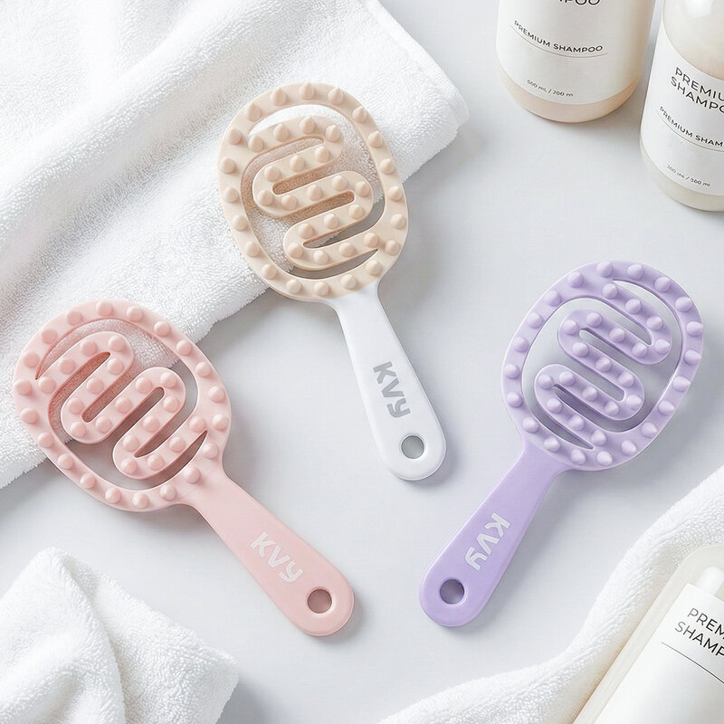 KVY Hollow Shampoo Brush #Purple