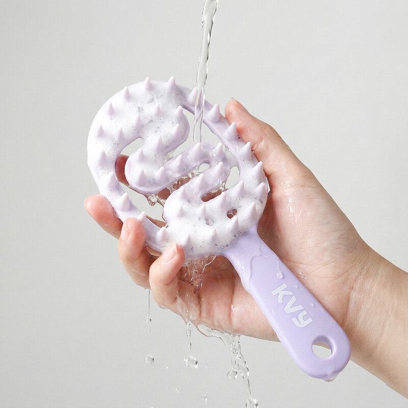 KVY Hollow Shampoo Brush #Purple