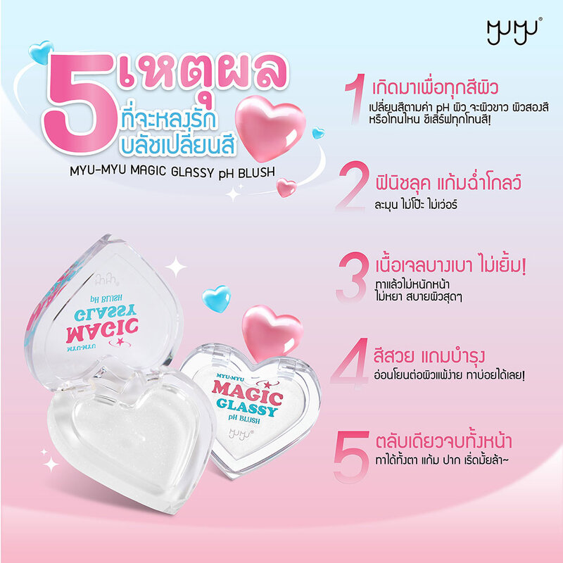MYU-MYU Magic Glassy PH Blush 3g