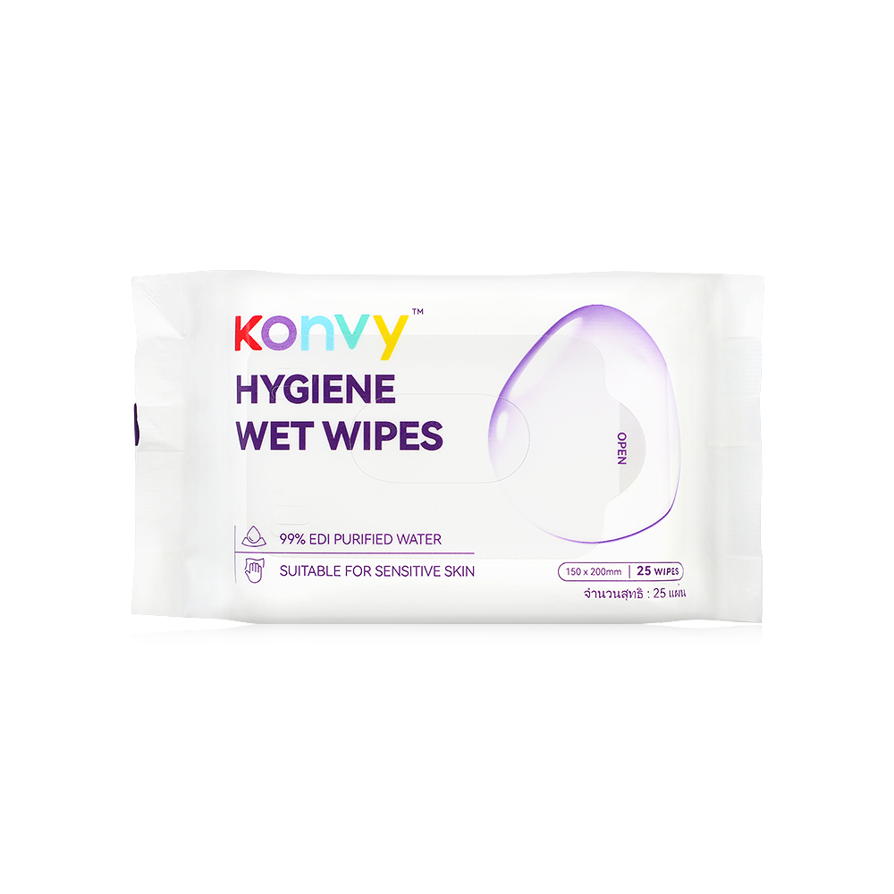 Konvy Hygiene Wet Wipes 25 Sheets