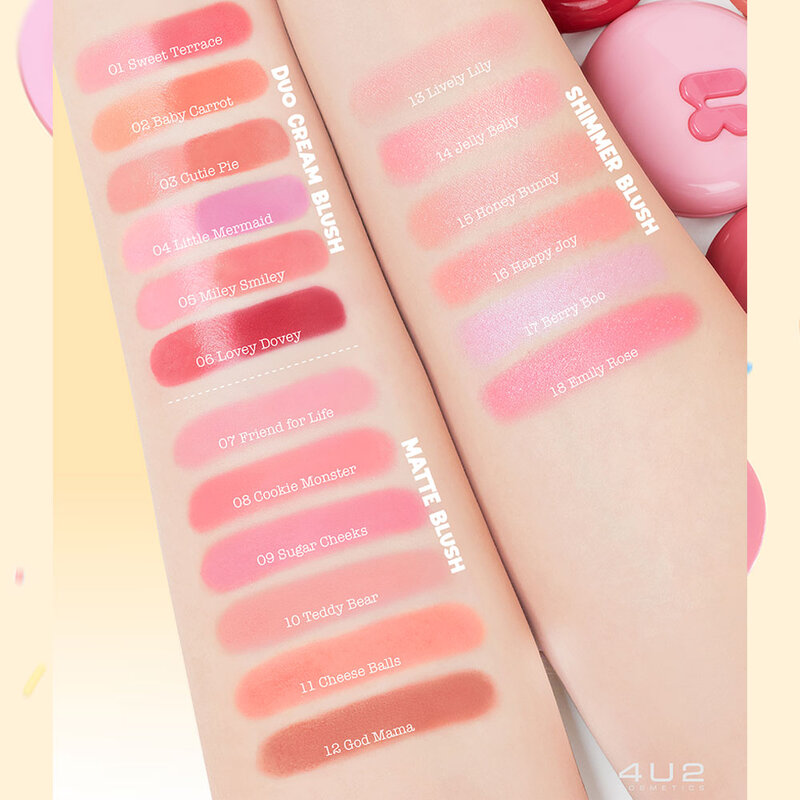 4U2 Shimmer Blush 3.1g #15 Honey Bunny