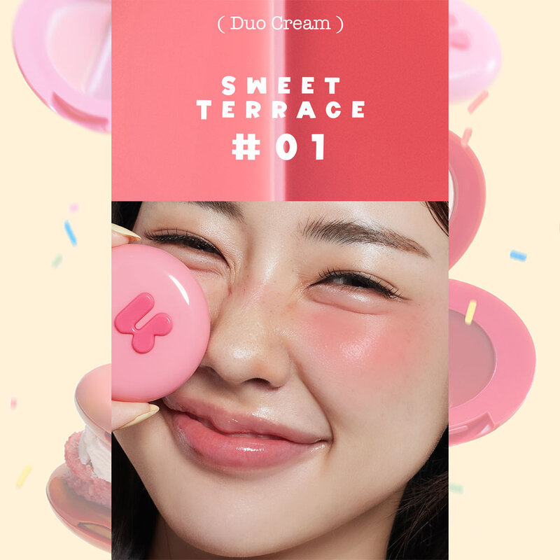 4U2 Duo Cream Blush 2.8g #01 Sweet Terrace