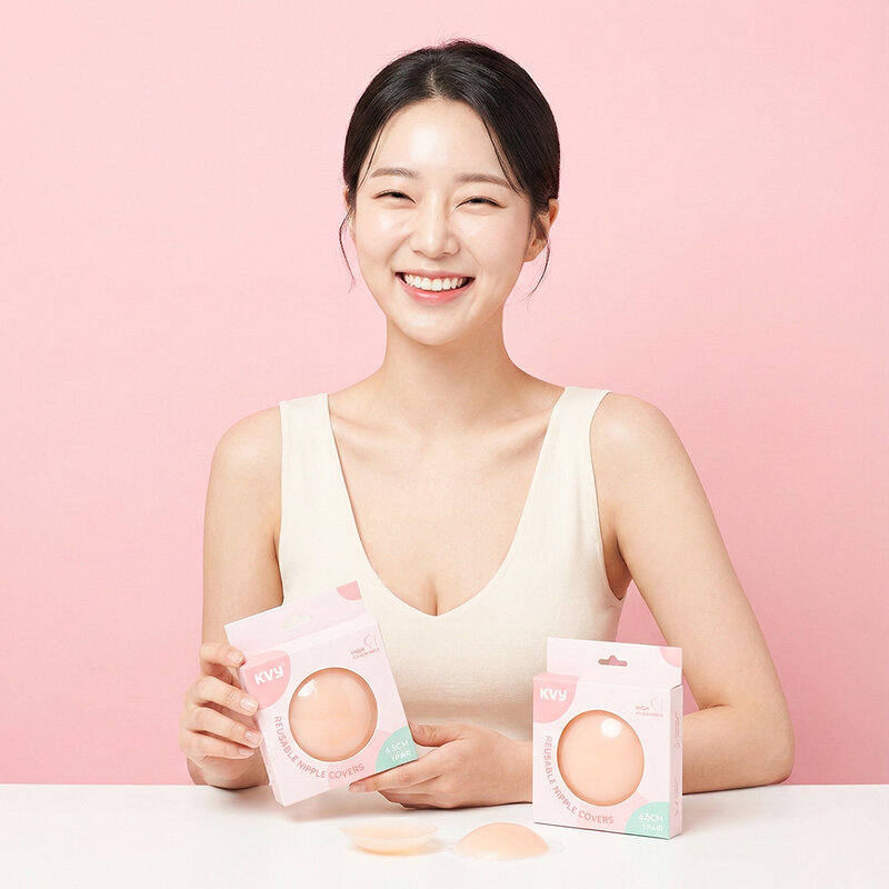 KVY Reusable Nipple Covers 6.5cm #Nude
