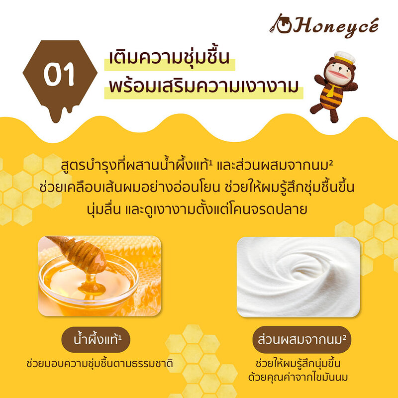 Honeyce Creamy Honey Shampoo 470ml