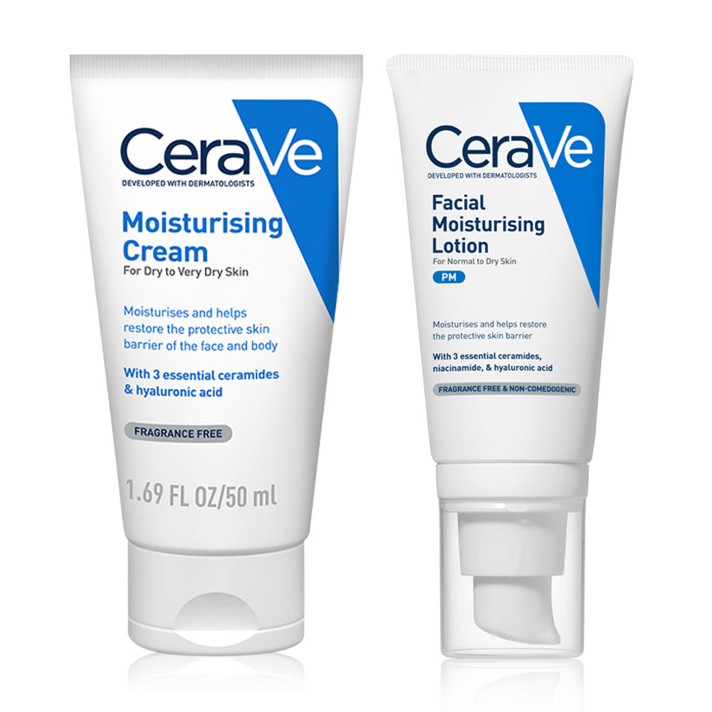 CeraVe Buy 1 Get 1 Facial Moisturizing Lotion 52ml  + [Free! Moisturising Cream 50ml]