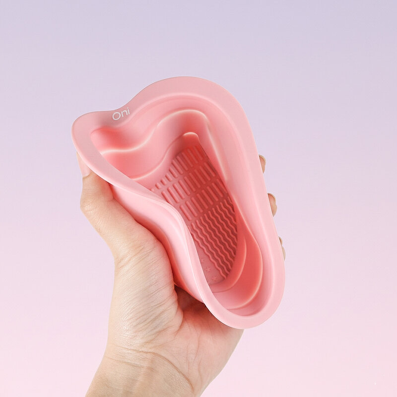 Oni Makeup Brush Cleansing Bowl Heart #Lavender Purple