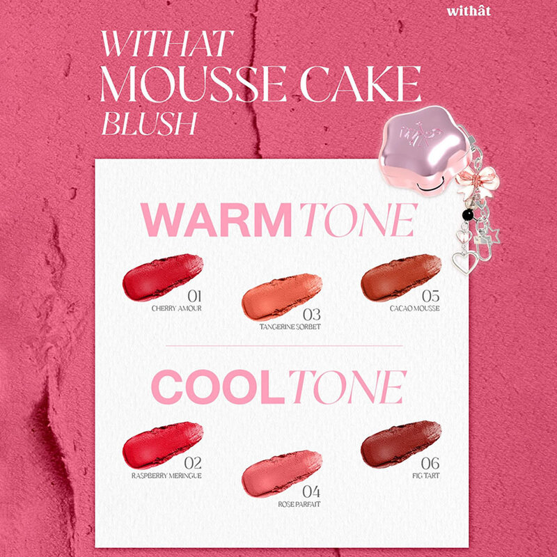 withat Mousse Cake Blush 5g #MB03 Tangerine Sorbet