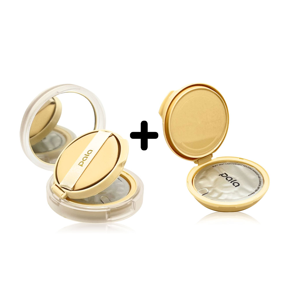 Pala Soft Mist Lightweight Holding Makeup Air Cushion SPF50+ PA+++ 15g + Refill 15g #21