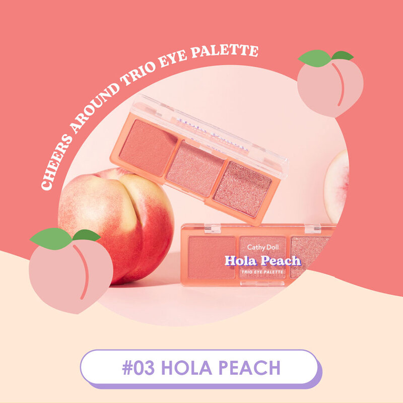 Cathy Doll Cheers Around Trio Eye Palette [2g x 3Colors] #03 Hola Peach