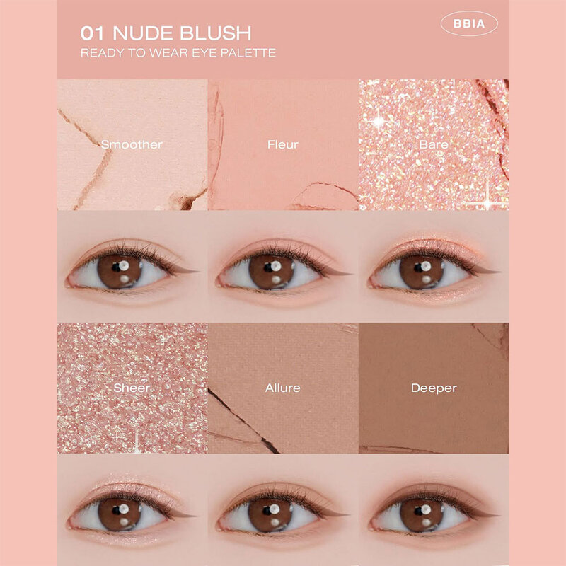 Bbia Ready To Wear Eye Palette 5g #01 Nude Blush