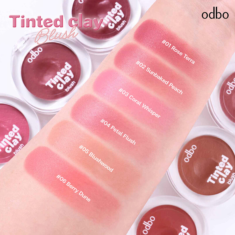 ODBO Tinted Clay Blush 5g #02 Sunbaked Peach