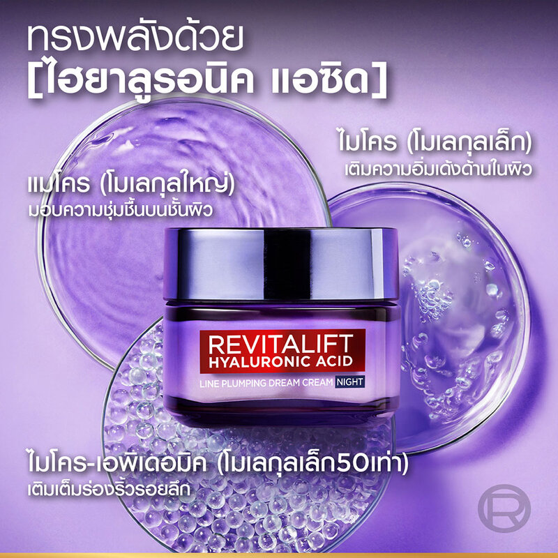 LOreal Paris Revitalift Hyaluronic Acid Line Plumping Dream Cream Night 15ml