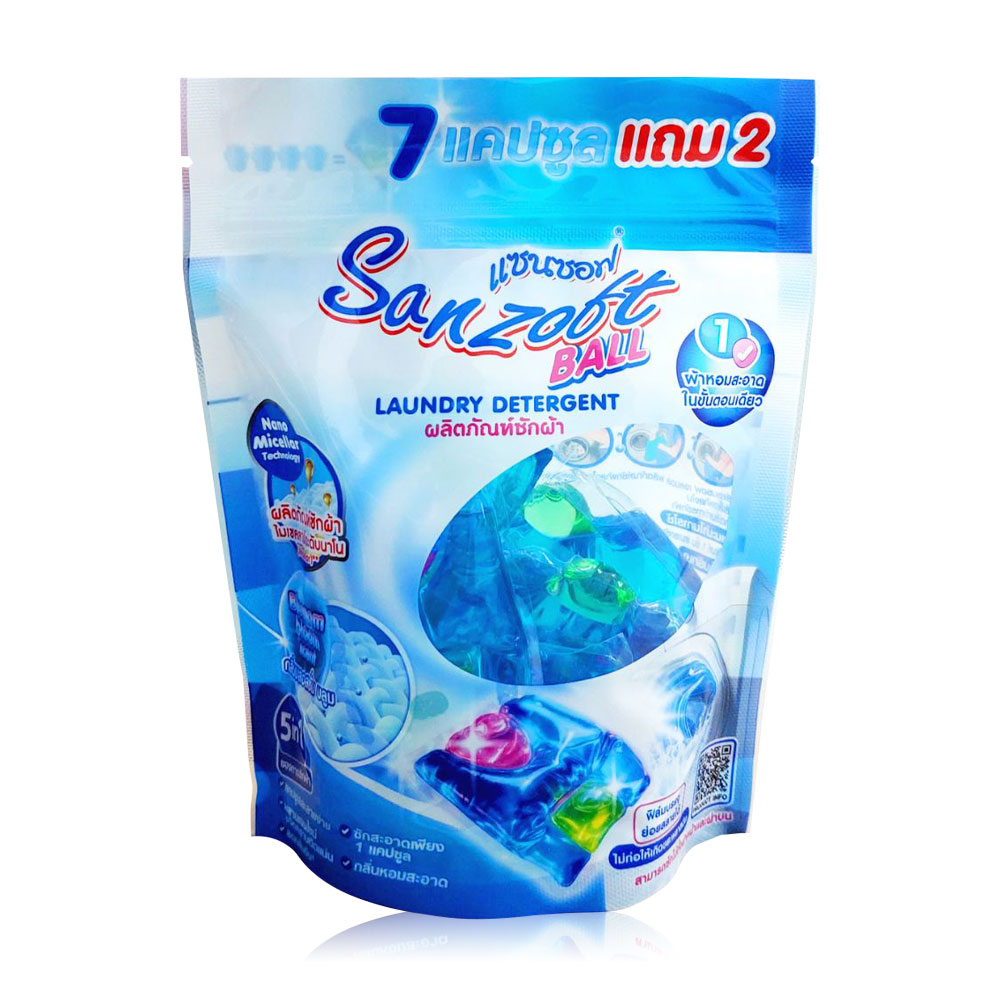 Sanzoft Gel Ball Laundry Detergent 162g #Blossom Bloom Scent