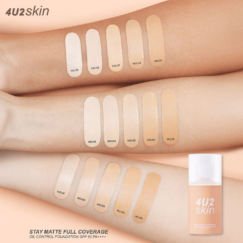 4U2 Stay Matte Full Coverage Oil Control Foundation SPF50 PA++++ 25ml #01