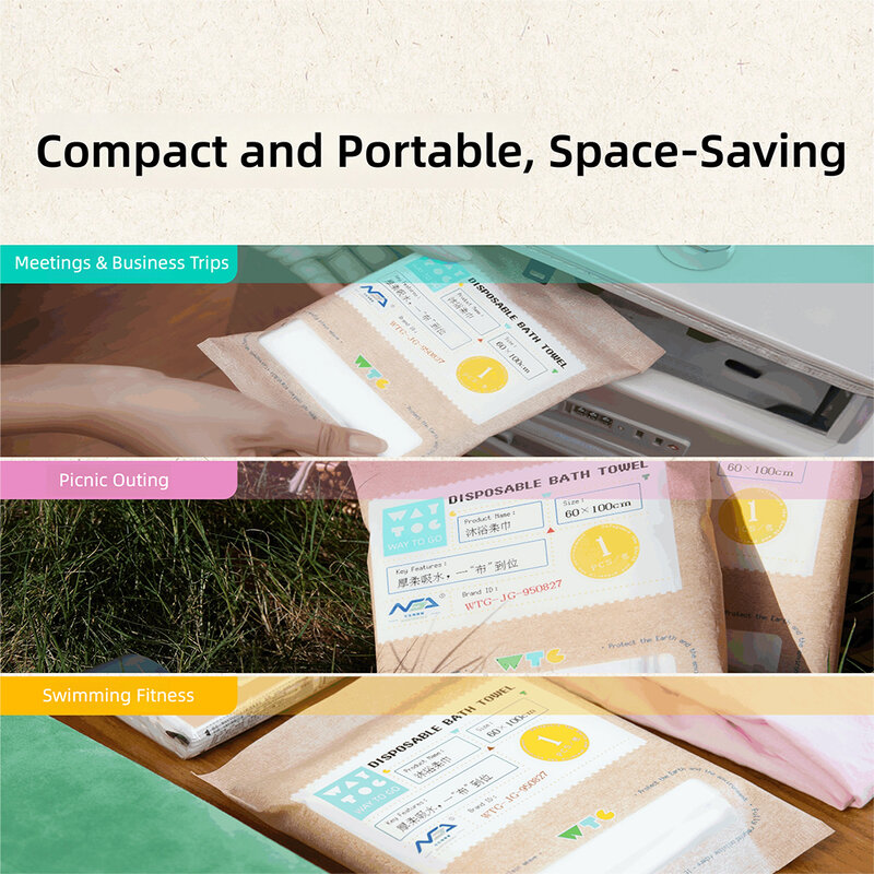 WAY TO GO Disposable Bath Towel 1pc