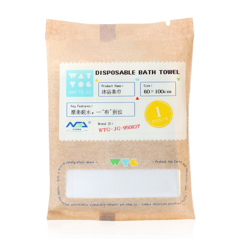 WAY TO GO Disposable Bath Towel 1pc