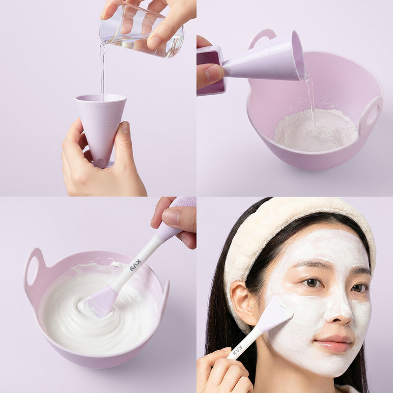 KVY Facial Mask Bowl Kit 3pcs #Purple