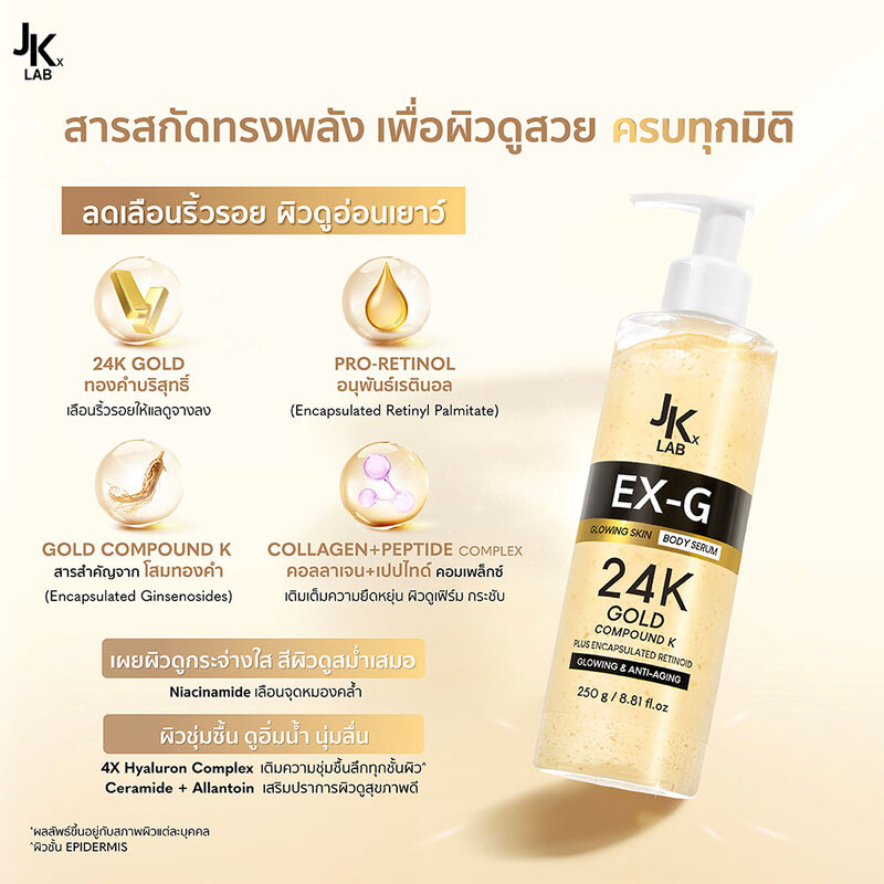 JKxLab EX-G Glowing Skin Body Serum 250g