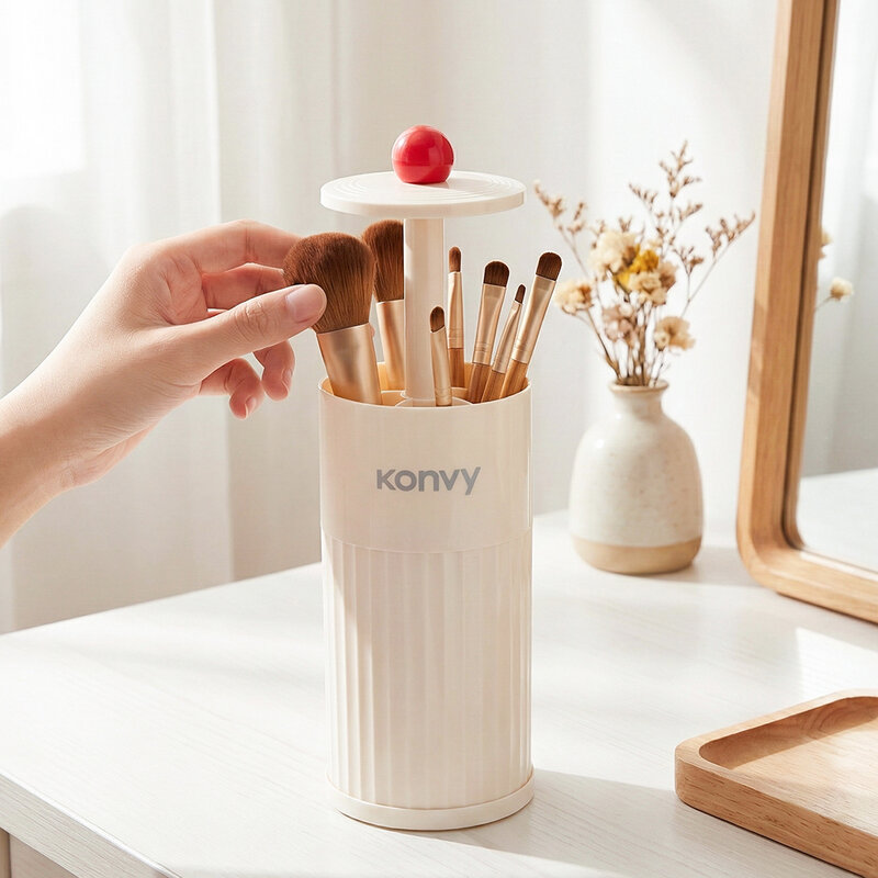 Konvy Elevating Makeup Brush Holder #White