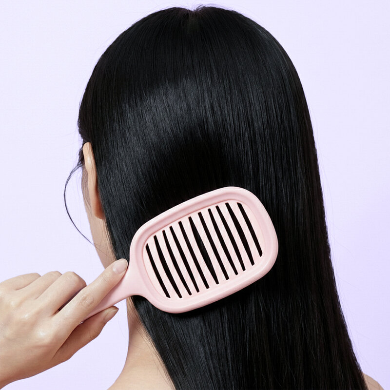 KVY Hollow Massage Air Cushion Hair Comb #Pink