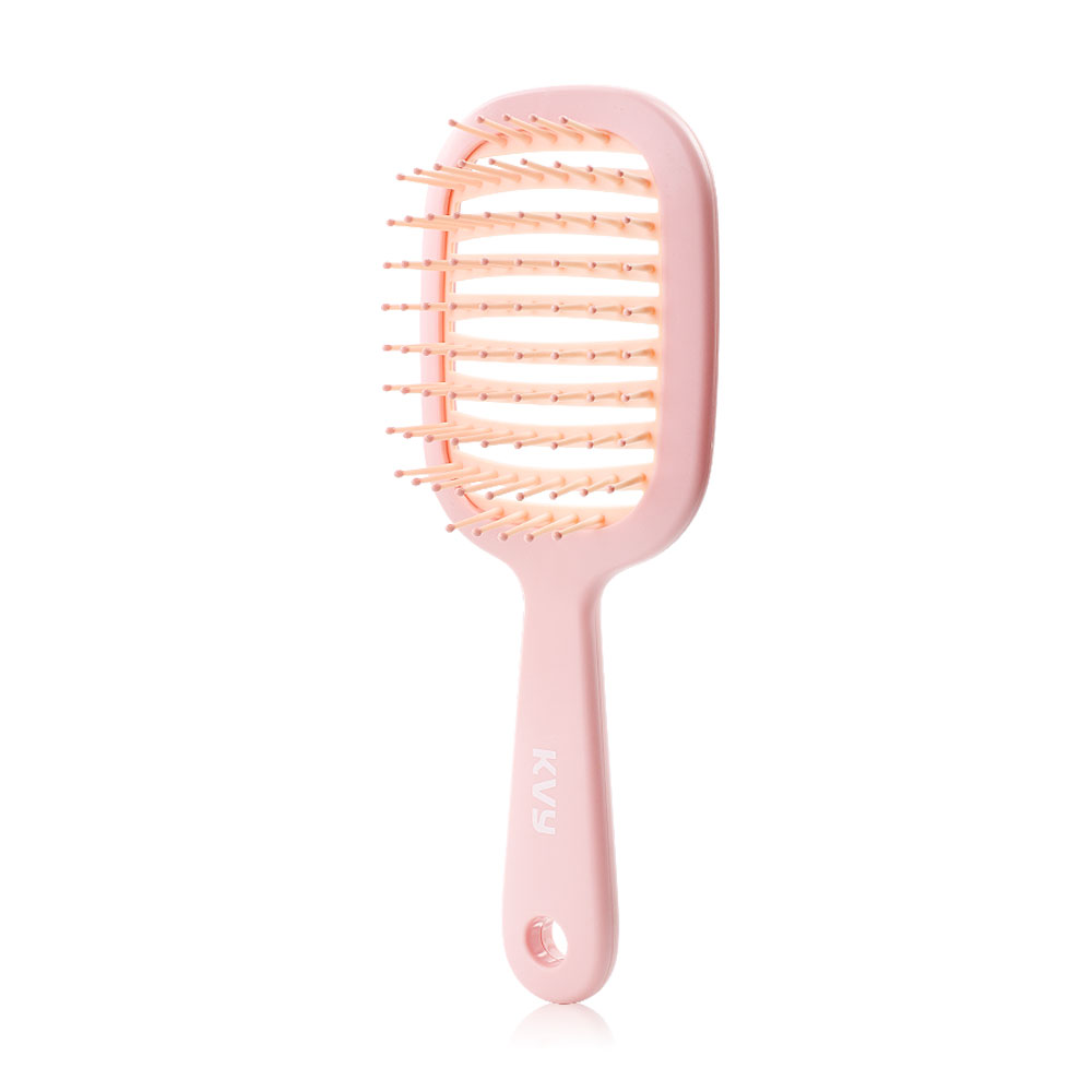 KVY Hollow Massage Air Cushion Hair Comb #Pink
