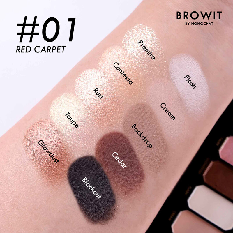 Browit Glam Gala Eyeshadow Palette [0.5g x 10 Colors] #01 Red Carpet