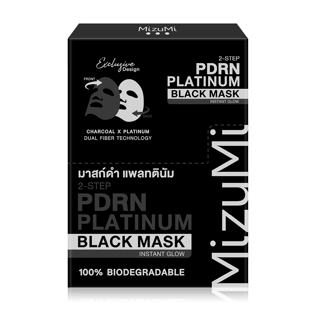 MizuMi PDRN Platinum Black Mask Instant Glow [30ml x 5pcs]