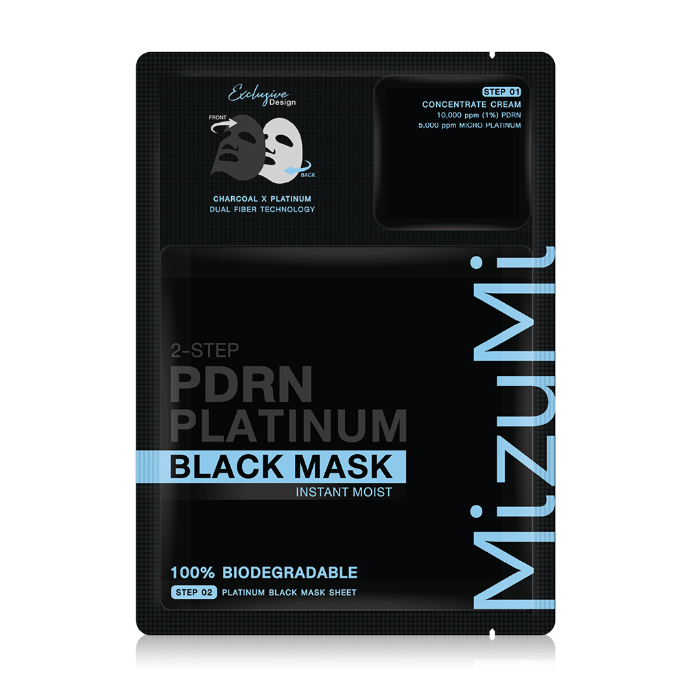 MizuMi PDRN Platinum Black Mask Instant Moist [30ml + 1g]