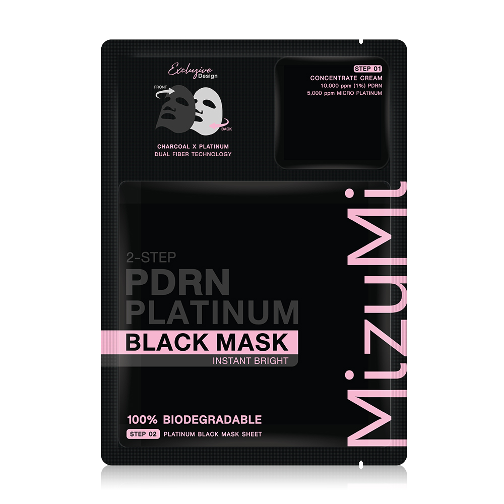 MizuMi PDRN Platinum Black Mask Instant Bright [30ml + 1g]