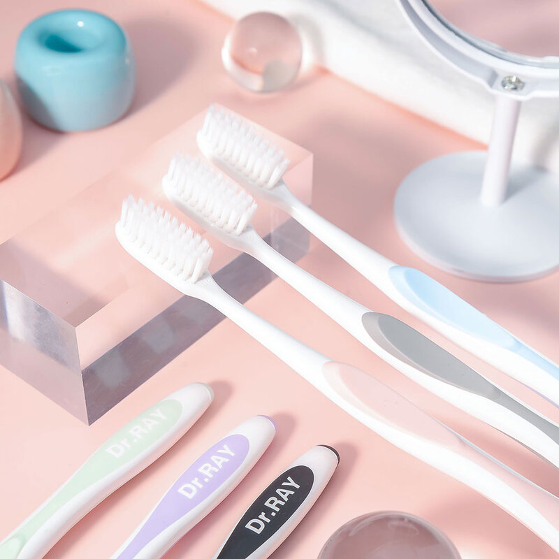 Dr.ray Toothbrush White Clean Random Colors 1pc #D25-AT