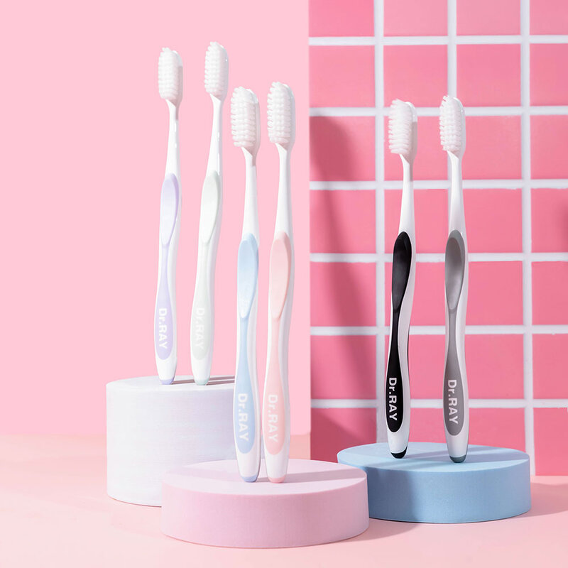 Dr.ray Toothbrush White Clean Random Colors 1pc #D25-AT