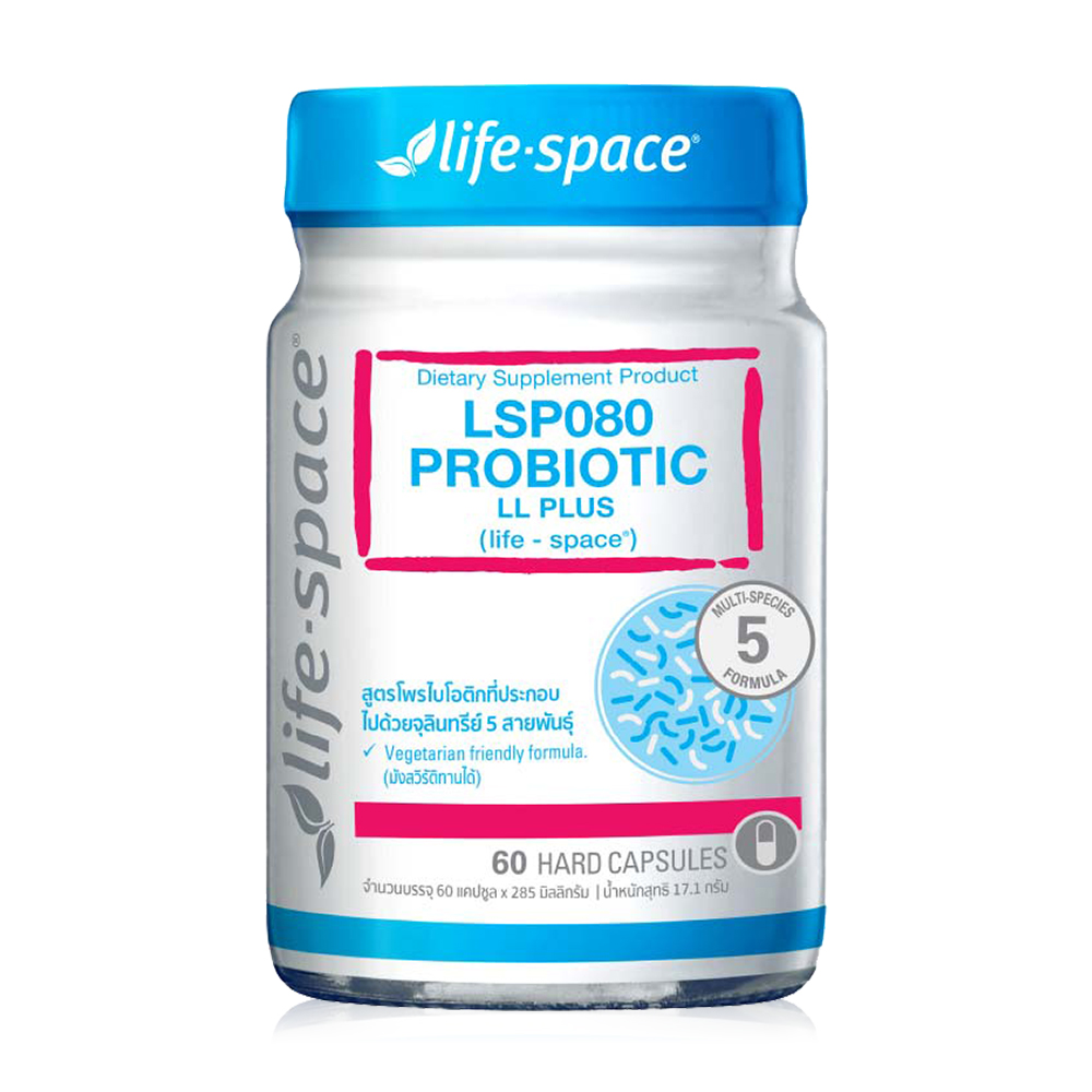 Life Space LSP080 Probiotic LL Plus Dietary Supplement Product 60 Capsules