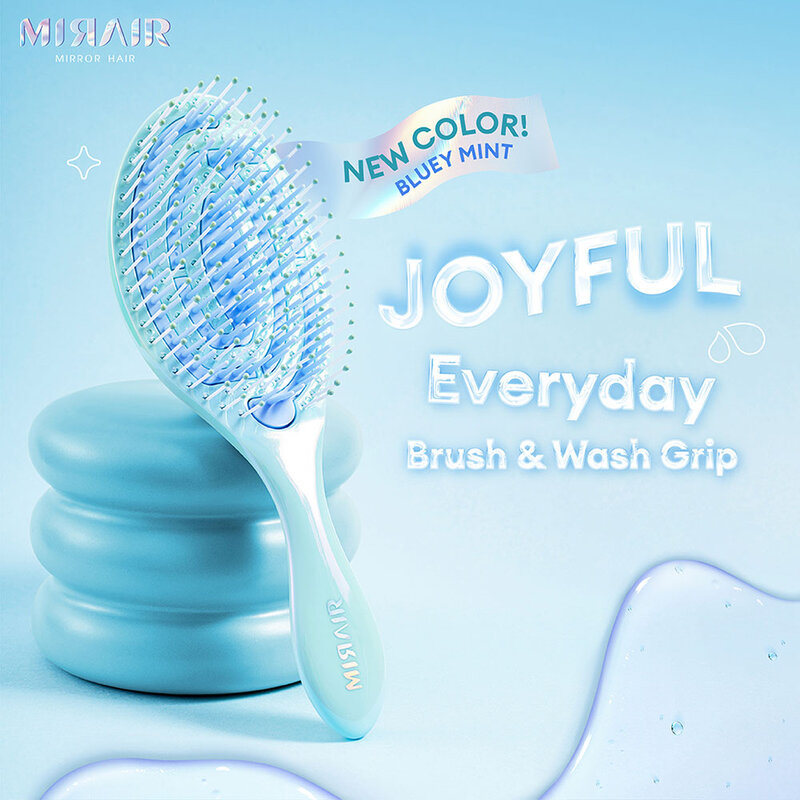 MIRAIR Joyful Everyday Brush & Wash Grip 1pc #Bluey Mint