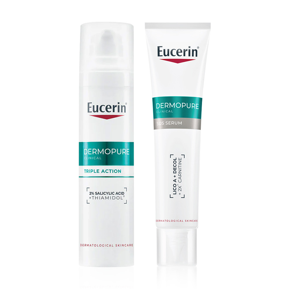 Eucerin Set 2 Item Triple Action 40ml + SOS Serum 40ml