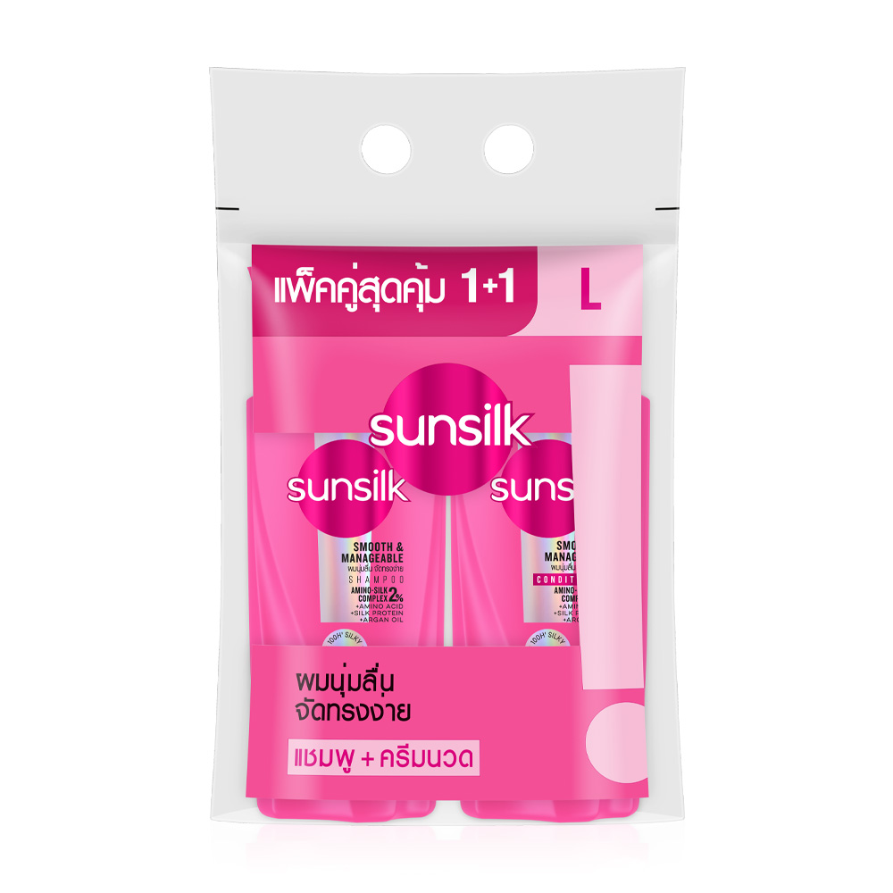Sunsilk Set 2 Items Smooth & Manageable Shampoo 325ml + Serum Conditioner 300ml