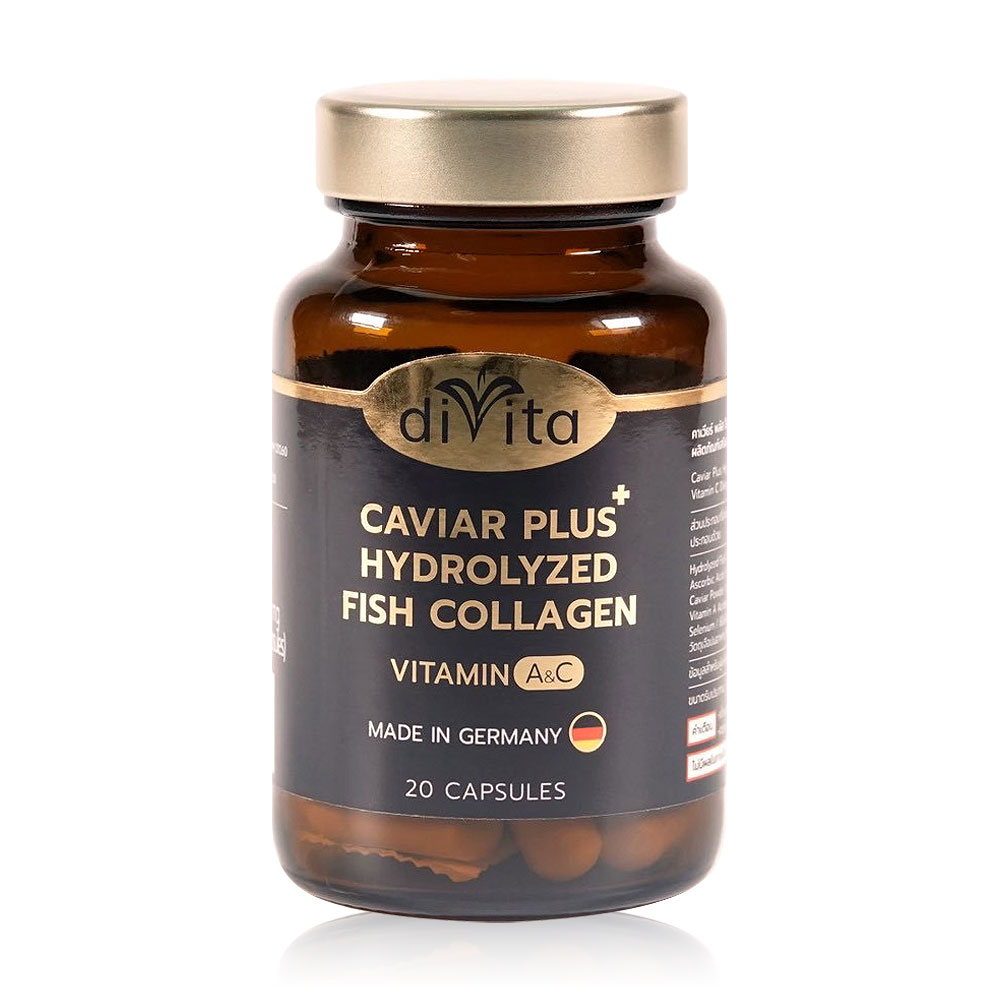 Divita Caviar Plus Hydrolyzed Fish Collagen Vitamin A&C 20 Capsules