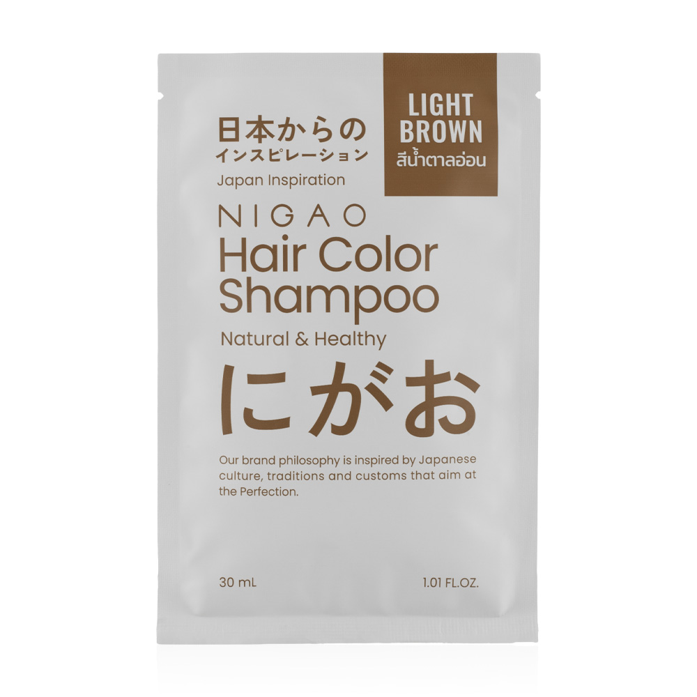 Nigao Hair Color Shampoo 30ml #Light Brown