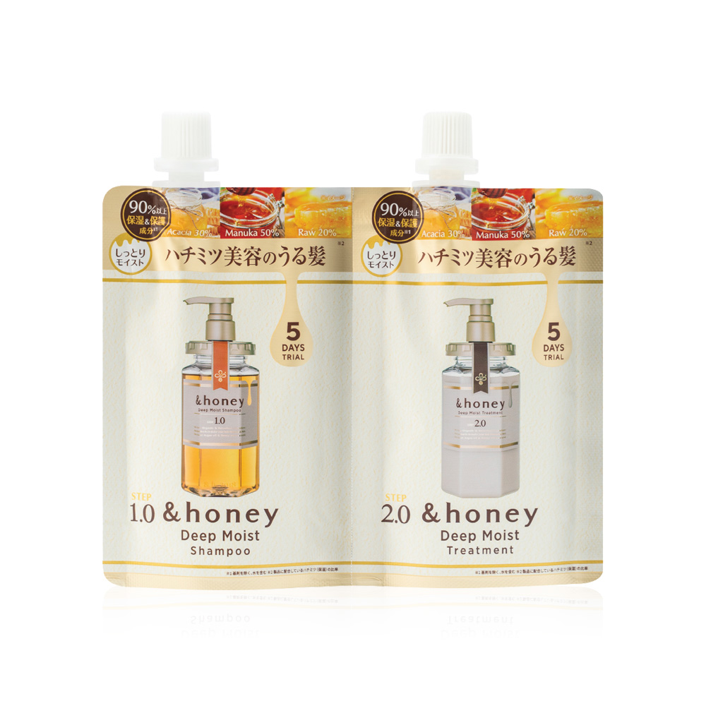 &honey Deep Moist 2 Step Trial 5 Days Shampoo 40ml + Conditional 40g