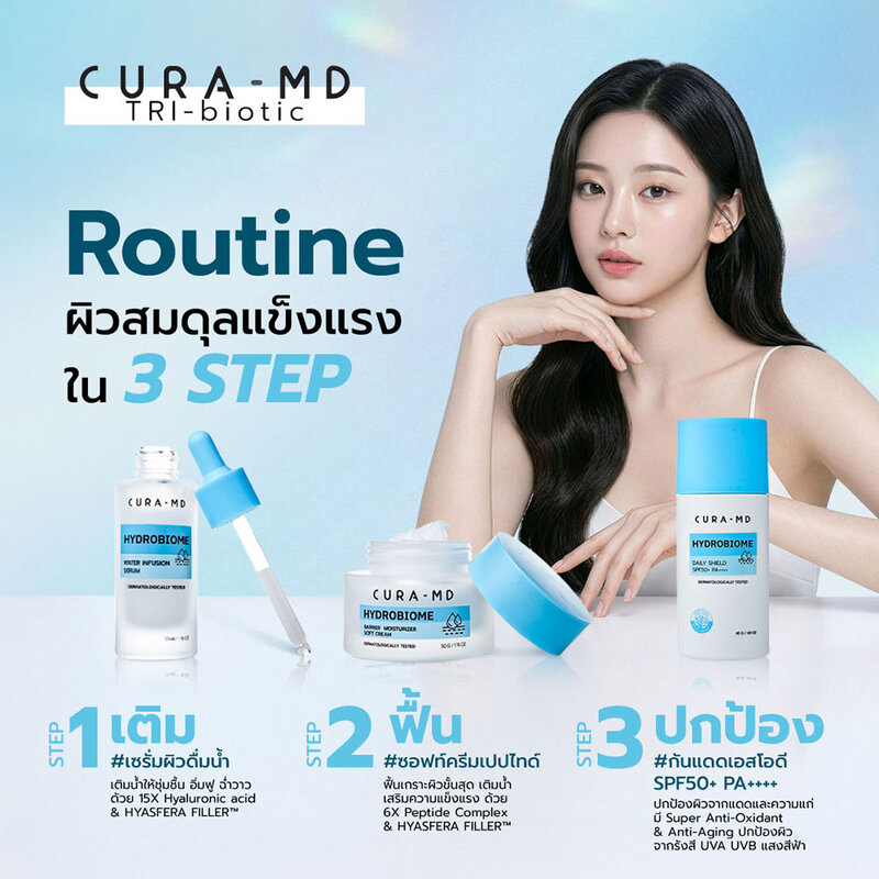 Cura-MD Hydrobiome Daily Shield SPF50+ PA+++ 40g