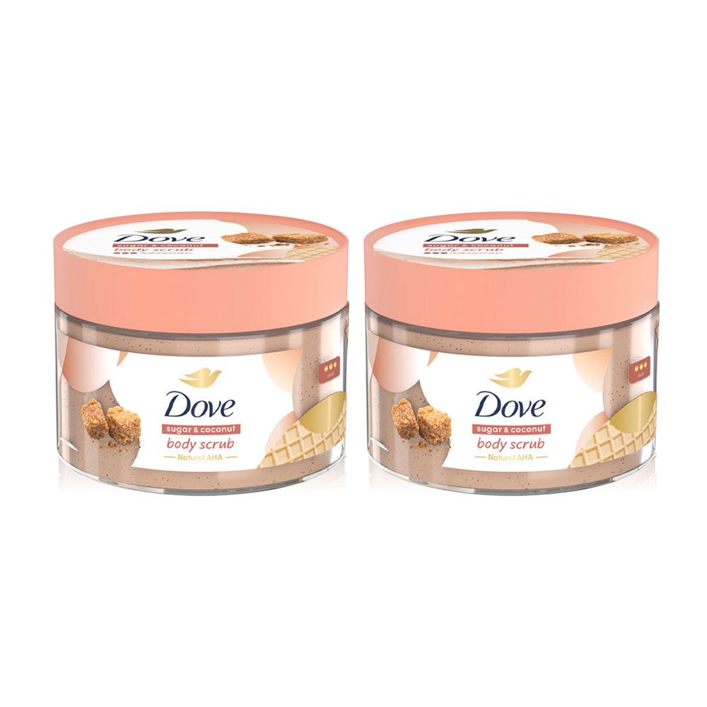 Dove Sugar Coconut Body Scrub [280g x 2pcs]