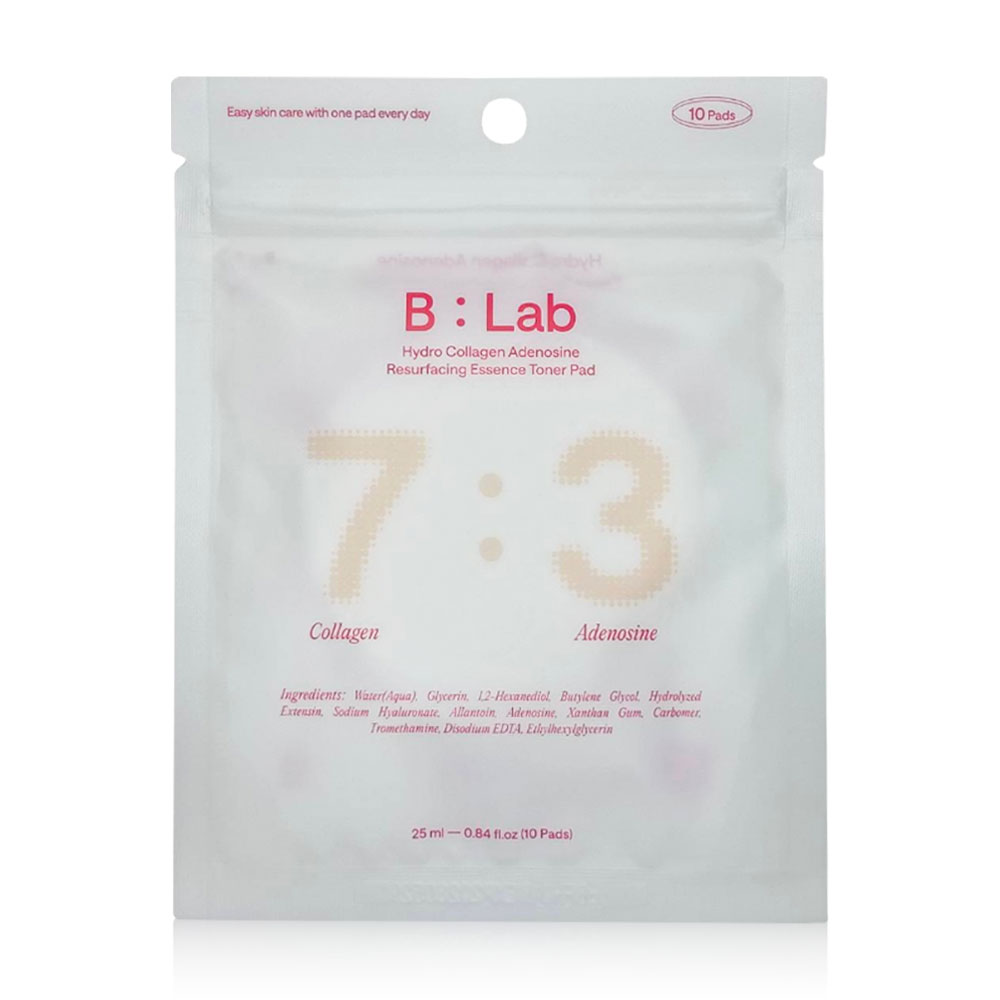 B:LAB Hydro Collagen Adenosine Resurfacing Essence Toner Pad [25ml x 10 Pads]