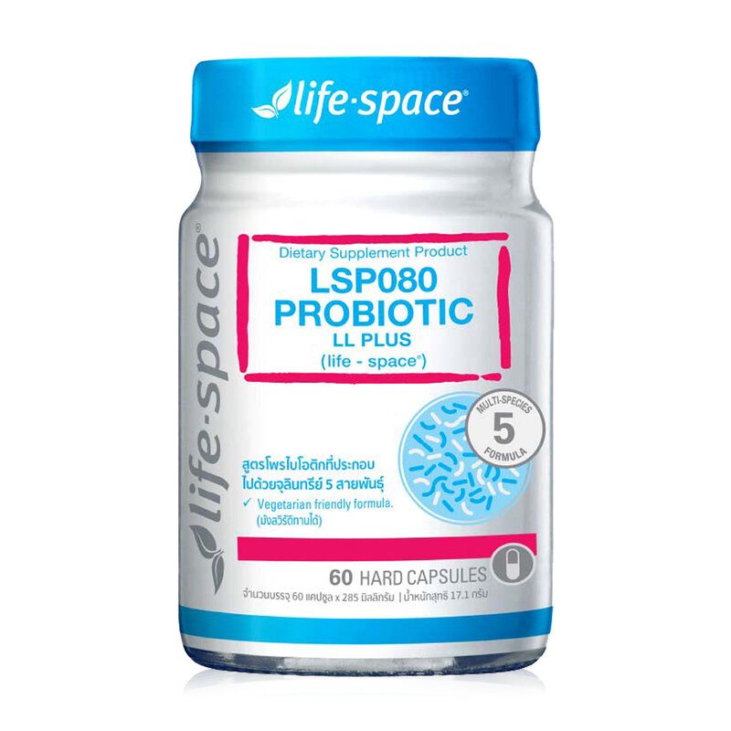 Life Space LSP080 Probiotic LL Plus Dietary Supplement Product 60 Capsules
